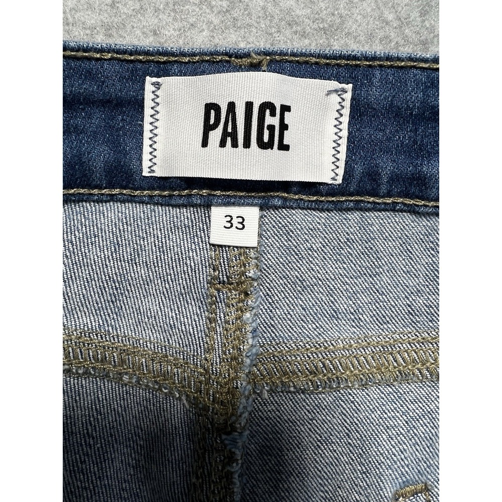 Paige High Rise Bell Canyon Flare Jeans Size33 Women's Light Blue Stretch NWT - Picture 7 of 7
